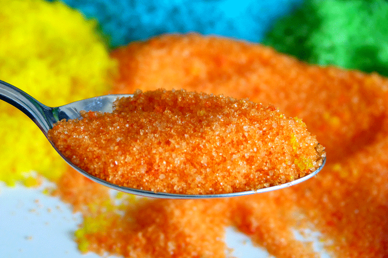 סוכר צבעוני ביתי